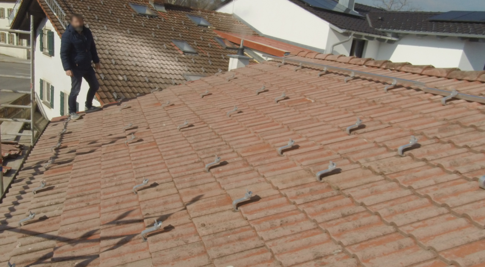 first and second roof, side view