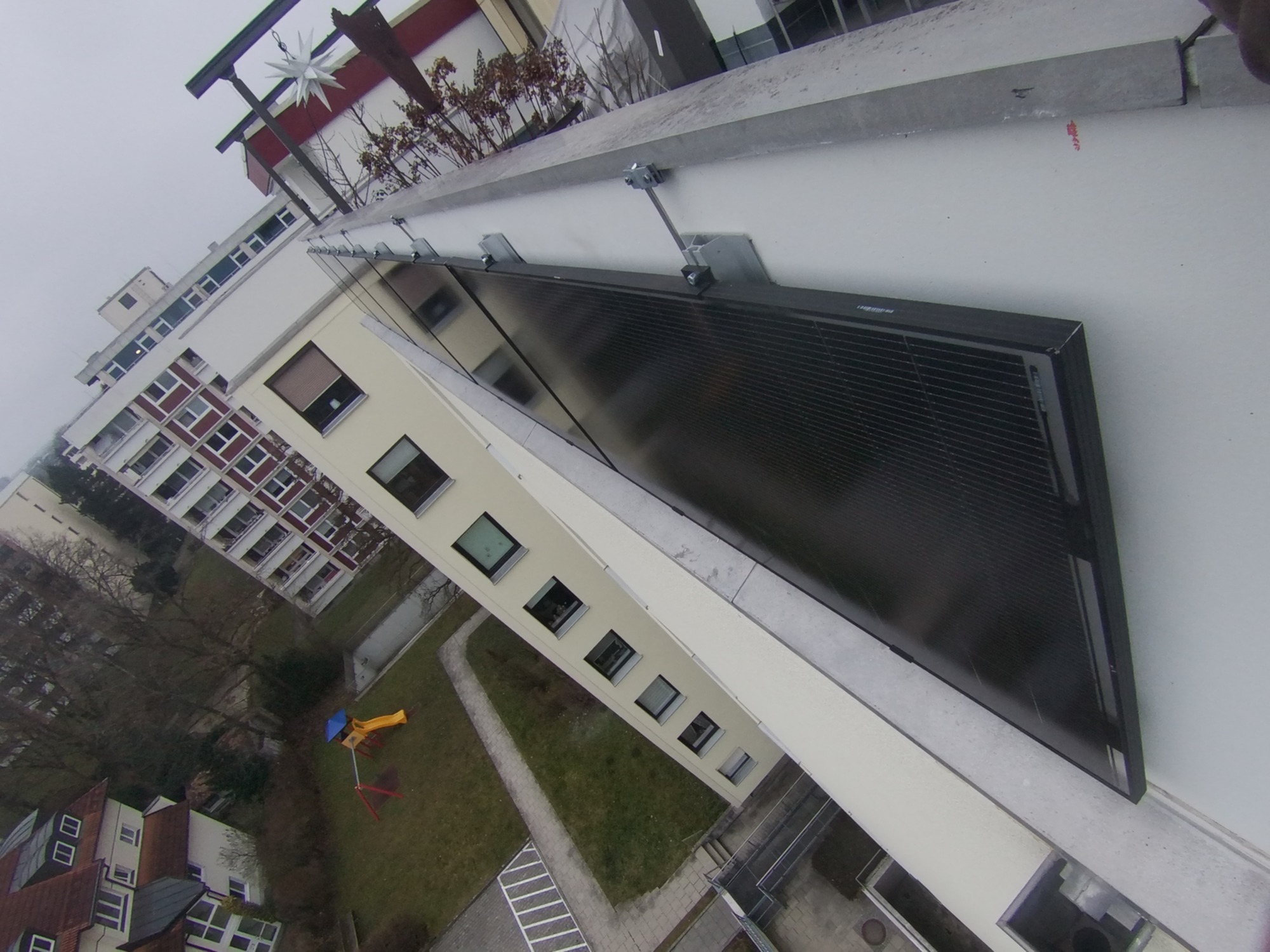 modules after installation, side view